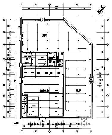 两层汽车销售4S店电气CAD施工图纸 - 1