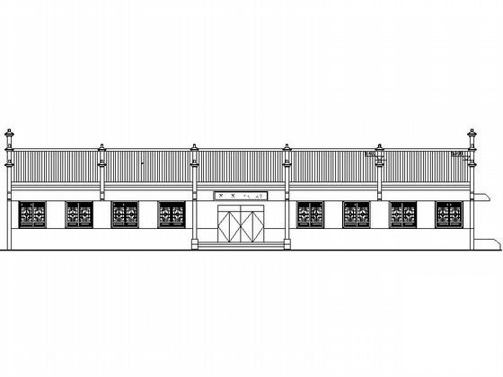 1层祠堂建筑施工CAD图纸（高3.9米） - 1