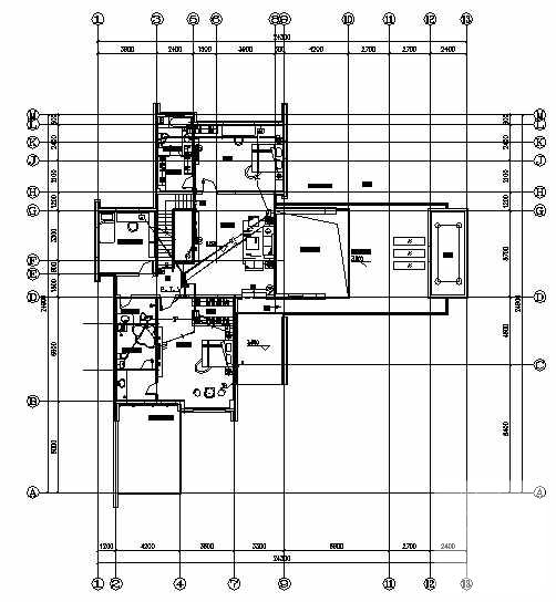 3层别墅电气设计CAD施工图纸(防雷接地系统) - 3
