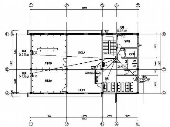 国内2层浴池电气设计CAD图纸 - 2