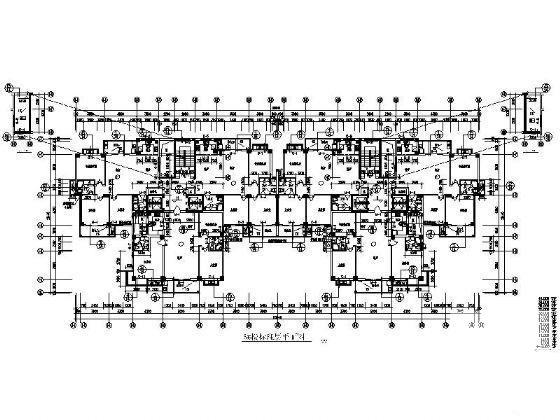 一万平16层塔式住宅楼建筑施工CAD图纸（拆迁安置项目）(三室两厅两卫) - 4