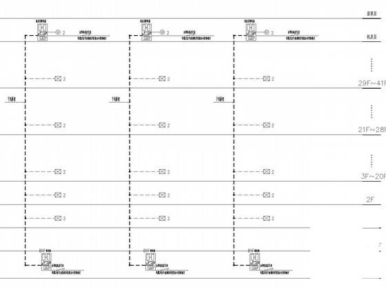 高层商住楼电气设计CAD施工图纸（人防）(可视对讲系统) - 3