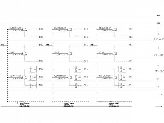 高层商住楼电气设计CAD施工图纸（人防）(可视对讲系统) - 4
