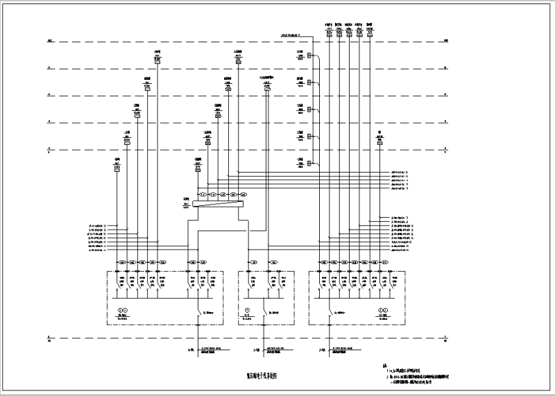张家港学校图书科技楼电气设计CAD图纸(配电系统) - 1