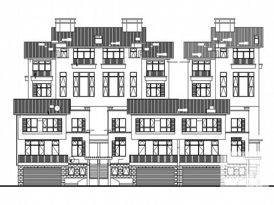 海岸项目叠院拼接5层别墅建筑施工CAD图纸（D10、D11型）(钢筋混凝土结构) - 1