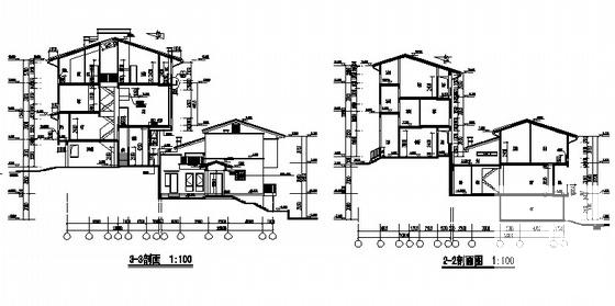 海岸项目叠院拼接5层别墅建筑施工CAD图纸（D10、D11型）(钢筋混凝土结构) - 2