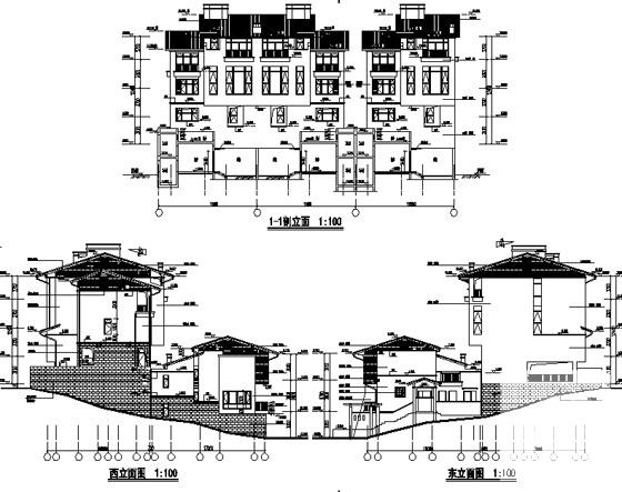 海岸项目叠院拼接5层别墅建筑施工CAD图纸（D10、D11型）(钢筋混凝土结构) - 5