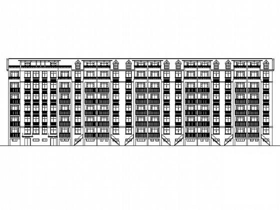 七千平欧陆风格6层住宅楼建筑施工CAD图纸(14号楼) - 1
