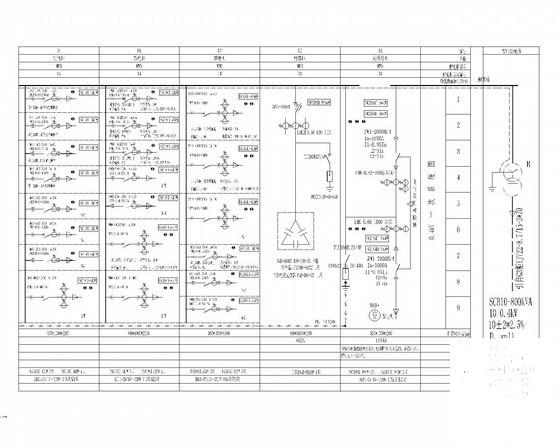 小学配电室800kVA专变工程电气设计CAD施工图纸 - 1