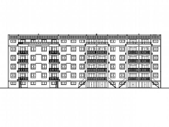 二千平4层阳光排屋建筑施工CAD图纸(7号楼)(小区效果图) - 1