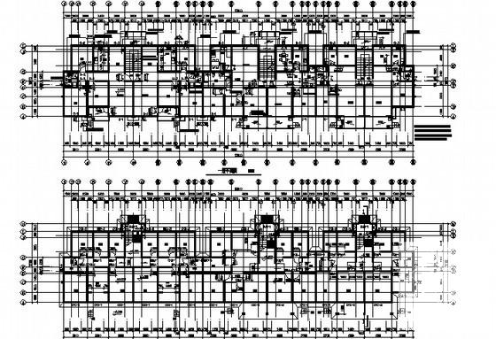 二千平4层阳光排屋建筑施工CAD图纸(7号楼)(小区效果图) - 2