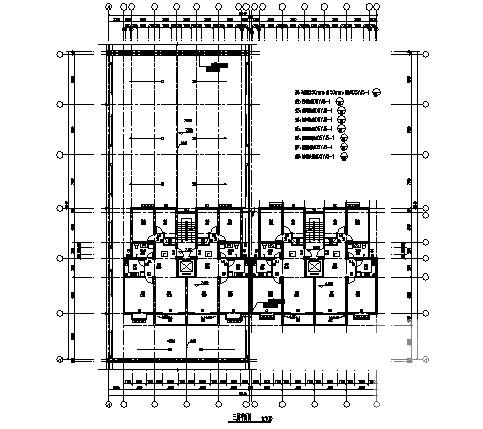 7层混合结构宜居经济适用房小区建筑施工CAD图纸（8号楼） - 2