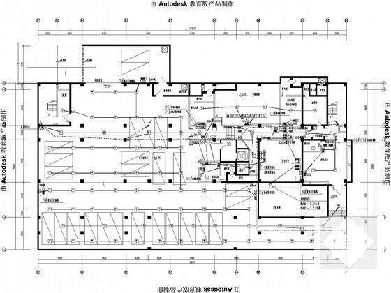 卫校9层教学综合楼电气CAD施工图纸(火灾自动报警) - 4