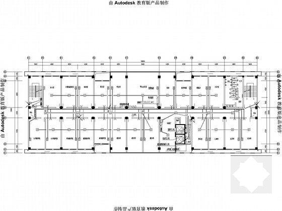 卫校9层教学综合楼电气CAD施工图纸(火灾自动报警) - 5