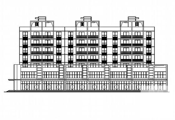 7层混合结构宜居经济适用房小区建筑施工CAD图纸（2号楼） - 1