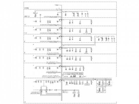 14层二类高层商住楼电气CAD施工图纸(联动控制系统) - 2