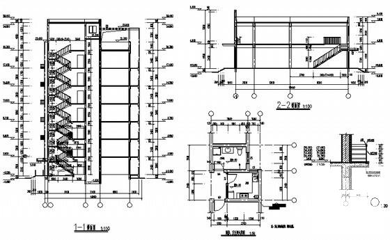 现代风格四千平经济适用房小区7层住宅楼建筑施工CAD图纸 - 2
