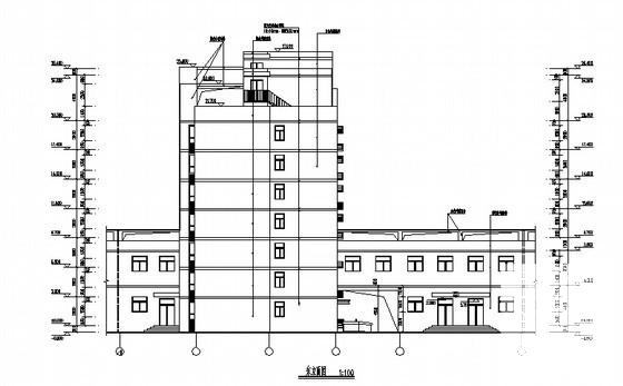 现代风格四千平经济适用房小区7层住宅楼建筑施工CAD图纸 - 4