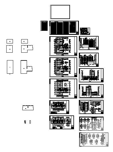 现代风格四千平经济适用房小区7层住宅楼建筑施工CAD图纸 - 5