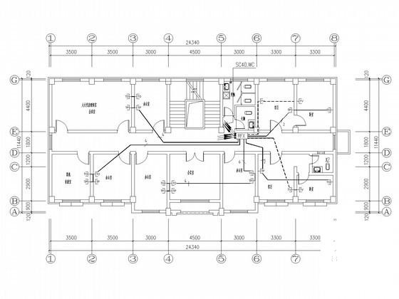 小型多层建筑办公楼电气设计CAD施工图纸 - 1
