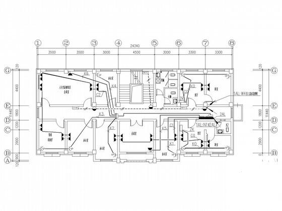 小型多层建筑办公楼电气设计CAD施工图纸 - 2