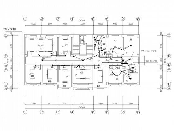 小型多层建筑办公楼电气设计CAD施工图纸 - 3