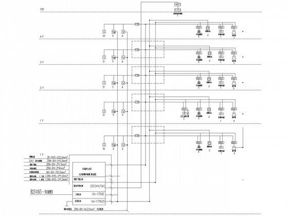内蒙小区4层配套商业建筑电气CAD施工图纸(火灾自动报警) - 2
