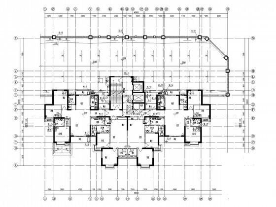 28层住宅楼给排水CAD施工图纸(消防平面图) - 2