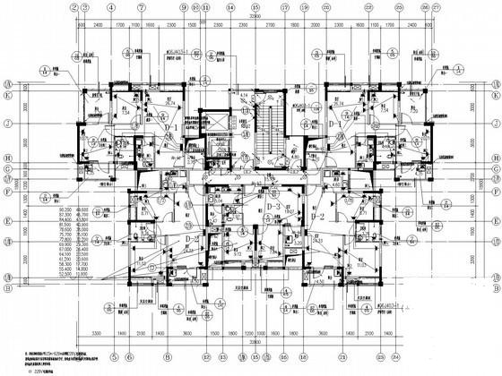 32层一类高层商住楼电气设计CAD施工图纸(火灾自动报警) - 1