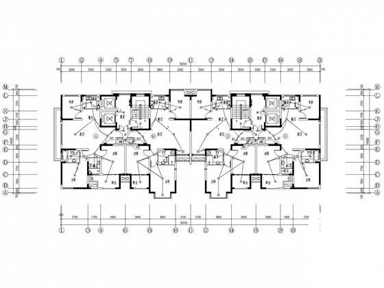18层小区住宅楼电气设计CAD施工图纸(火灾自动报警) - 1