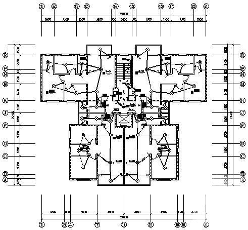 国内12层教师公寓电气设计CAD施工图纸(火灾自动报警) - 1