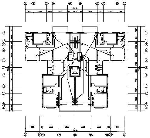国内12层教师公寓电气设计CAD施工图纸(火灾自动报警) - 2
