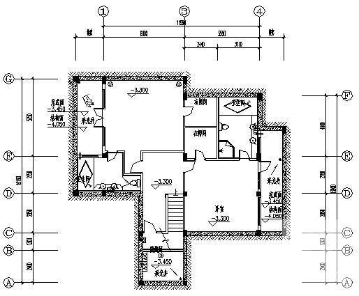 两层别墅建筑D型住宅楼电气施工预埋CAD图纸 - 3