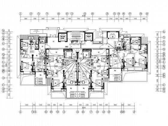 12层住宅楼电气CAD施工图纸（三级负荷） - 1