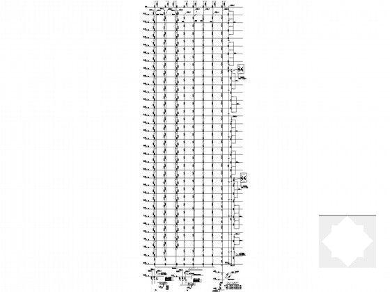 33层一梯两户塔式商业住宅楼给排水CAD施工图纸（压力排水）(自喷系统原理图) - 4