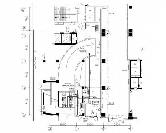 两层大型连锁外企餐厅电气CAD施工图纸（装饰水暖）(消防自动喷淋) - 1