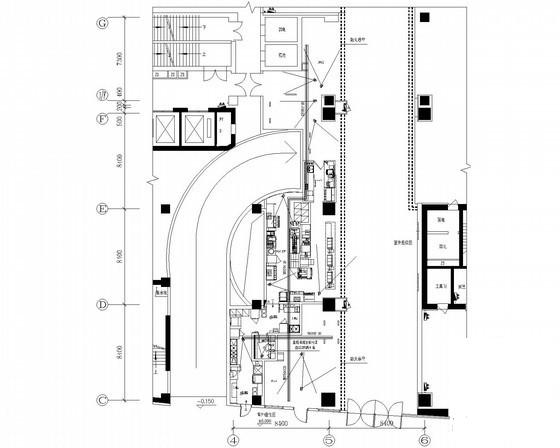 两层大型连锁外企餐厅电气CAD施工图纸（装饰水暖）(消防自动喷淋) - 2