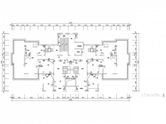 25层住宅楼电气CAD施工图纸 - 3