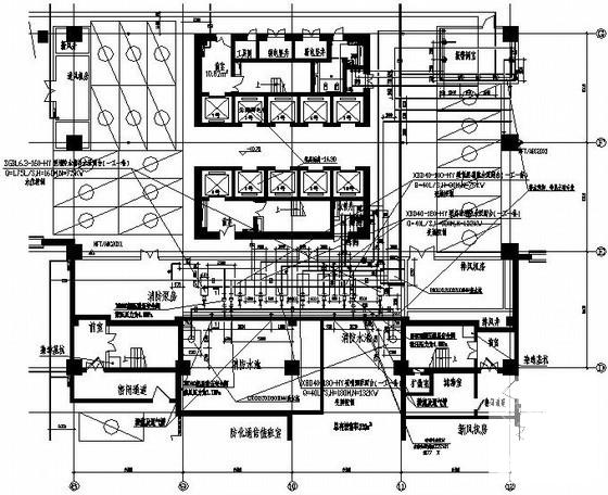 27层著名商务办公大厦给排水CAD施工图纸(自动喷淋系统图) - 3