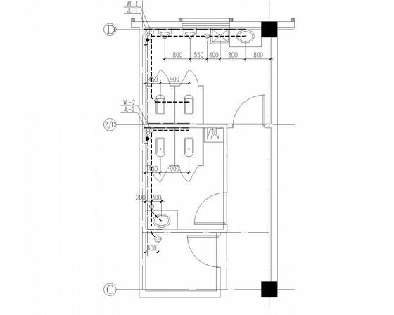 4层社区医院给排水CAD施工图纸（冷凝水） - 3