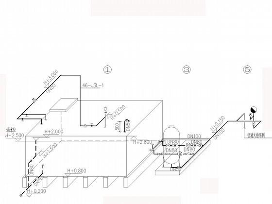 96米32层住宅楼建筑给排水CAD施工图纸 - 3