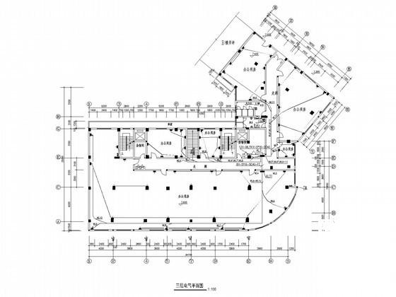 商住楼电气CAD施工图纸（人防）(楼宇对讲系统) - 3