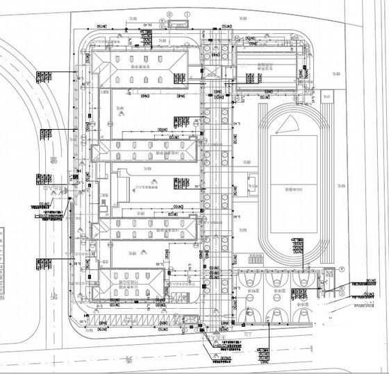 小学建筑群给排水CAD施工图纸（雨水收集） - 2