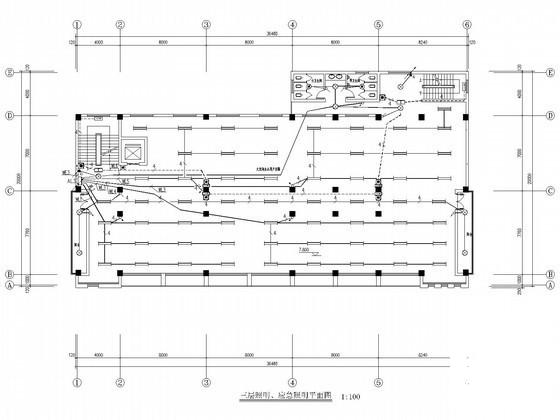 4层办公楼电气CAD施工图纸（人防） - 2