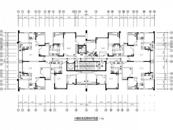 21层住宅楼电气CAD施工图纸（人防） - 2