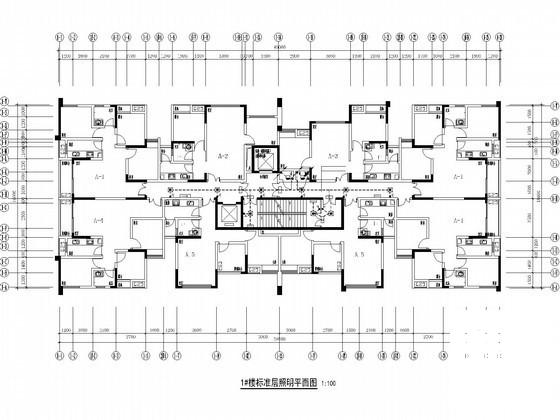 21层住宅楼电气CAD施工图纸（人防） - 2