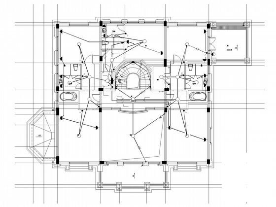 住宅建筑电气CAD施工图纸（人防） - 1