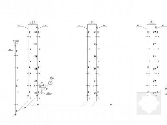 4层厂房办公楼宿舍给排水CAD施工图纸（甲级设计院）(消火栓系统图) - 4
