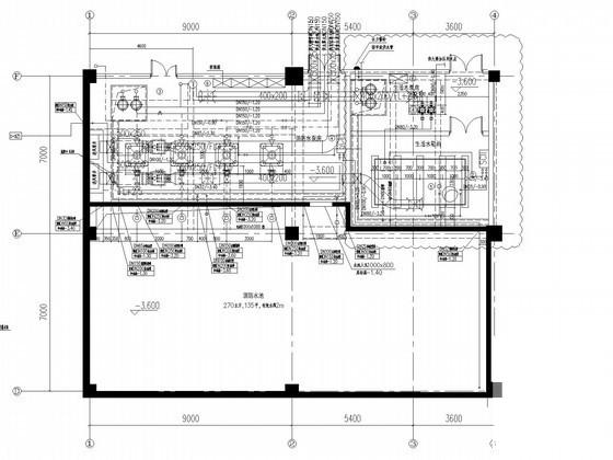 5层景区救急中心建筑给排水CAD施工图纸（消防水炮系统水喷雾系统） - 3