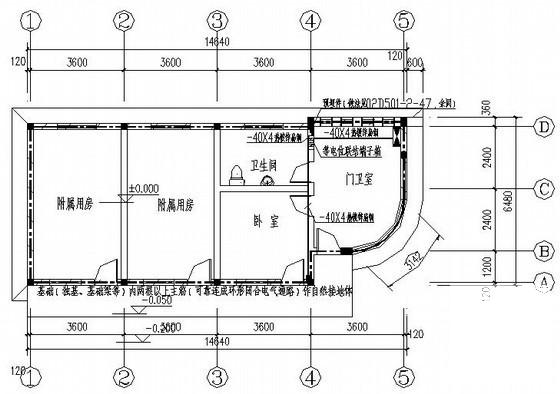 特殊教育学校门卫室电气设计CAD施工图纸 - 3
